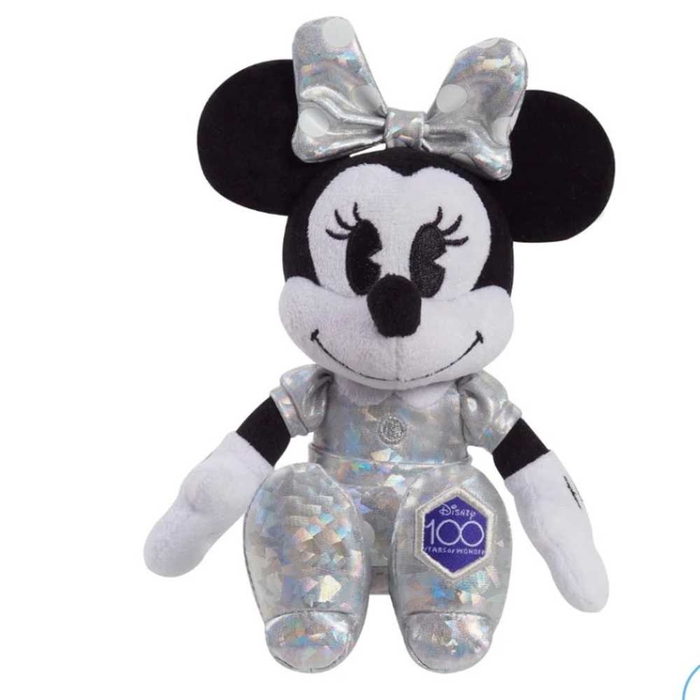 Disney Minnie Mouse Silver and Black  100 year small Plush